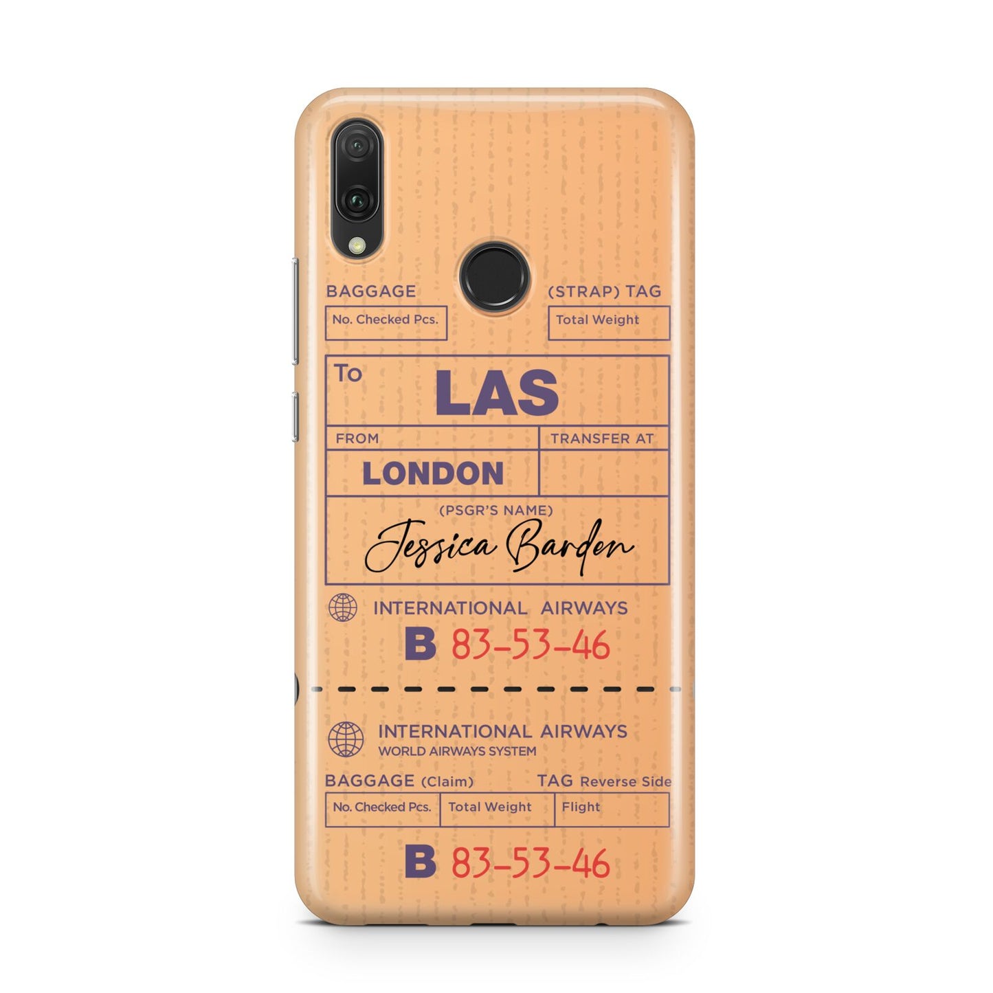 Personalised Luggage Tag Huawei Y9 2019