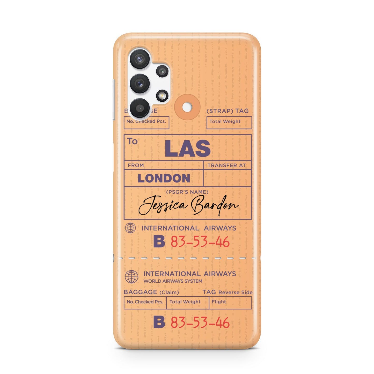Personalised Luggage Tag Samsung A32 5G Case