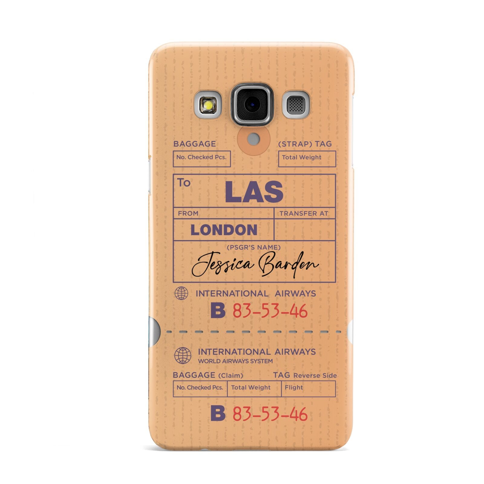 Personalised Luggage Tag Samsung Galaxy A3 Case