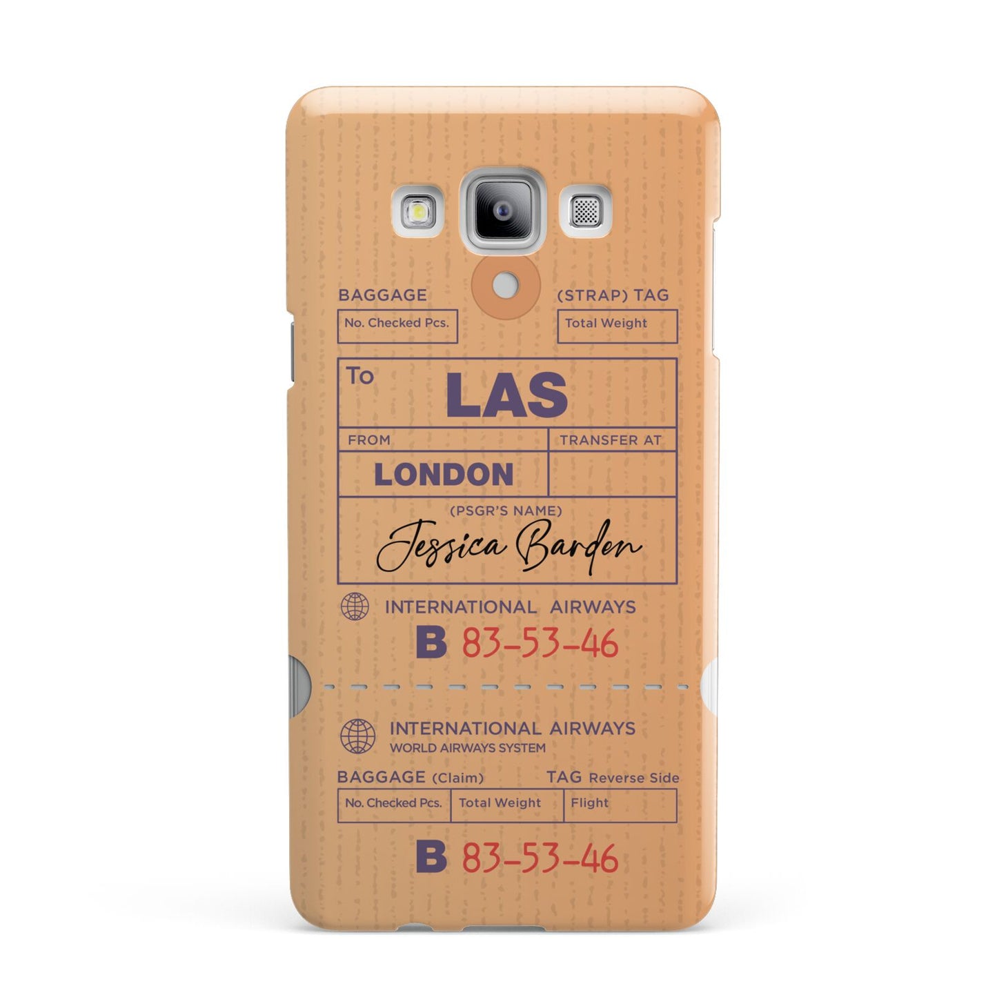 Personalised Luggage Tag Samsung Galaxy A7 2015 Case