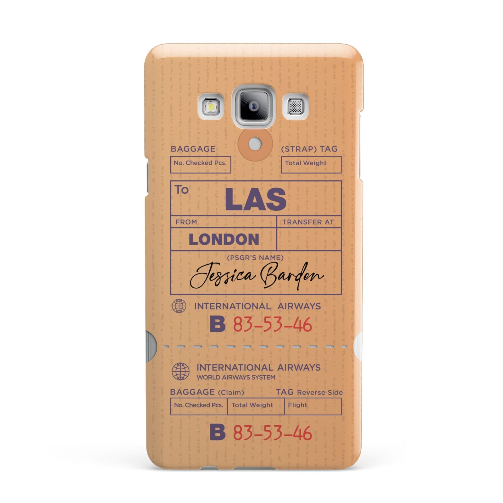 Personalised Luggage Tag Samsung Galaxy A7 2015 Case
