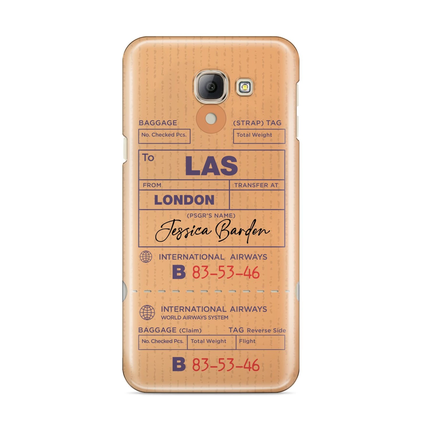 Personalised Luggage Tag Samsung Galaxy A8 2016 Case