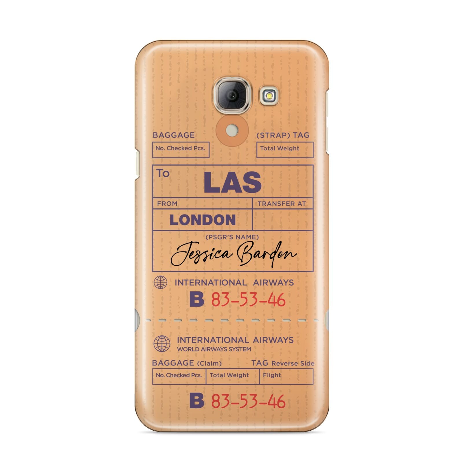 Personalised Luggage Tag Samsung Galaxy A8 2016 Case