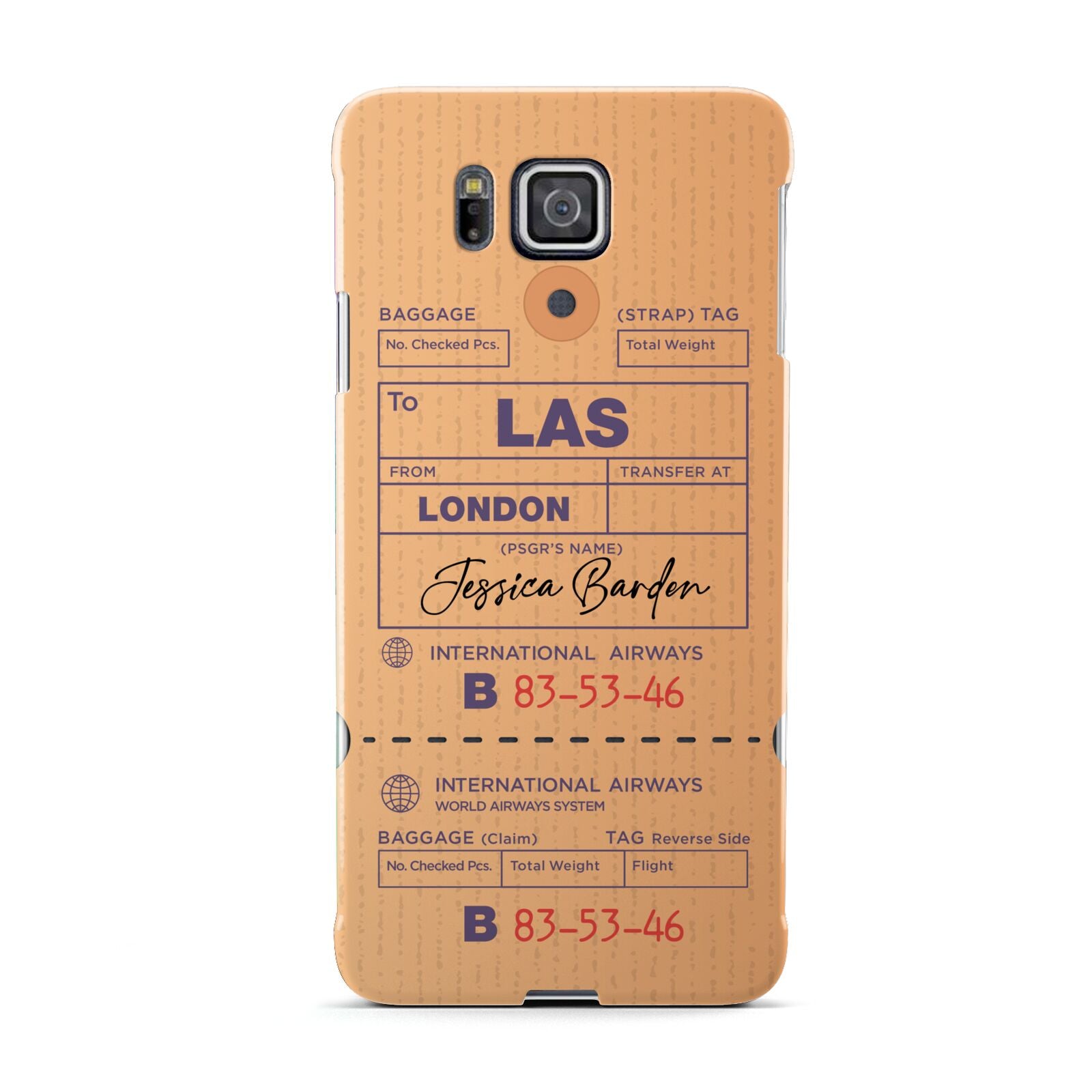 Personalised Luggage Tag Samsung Galaxy Alpha Case