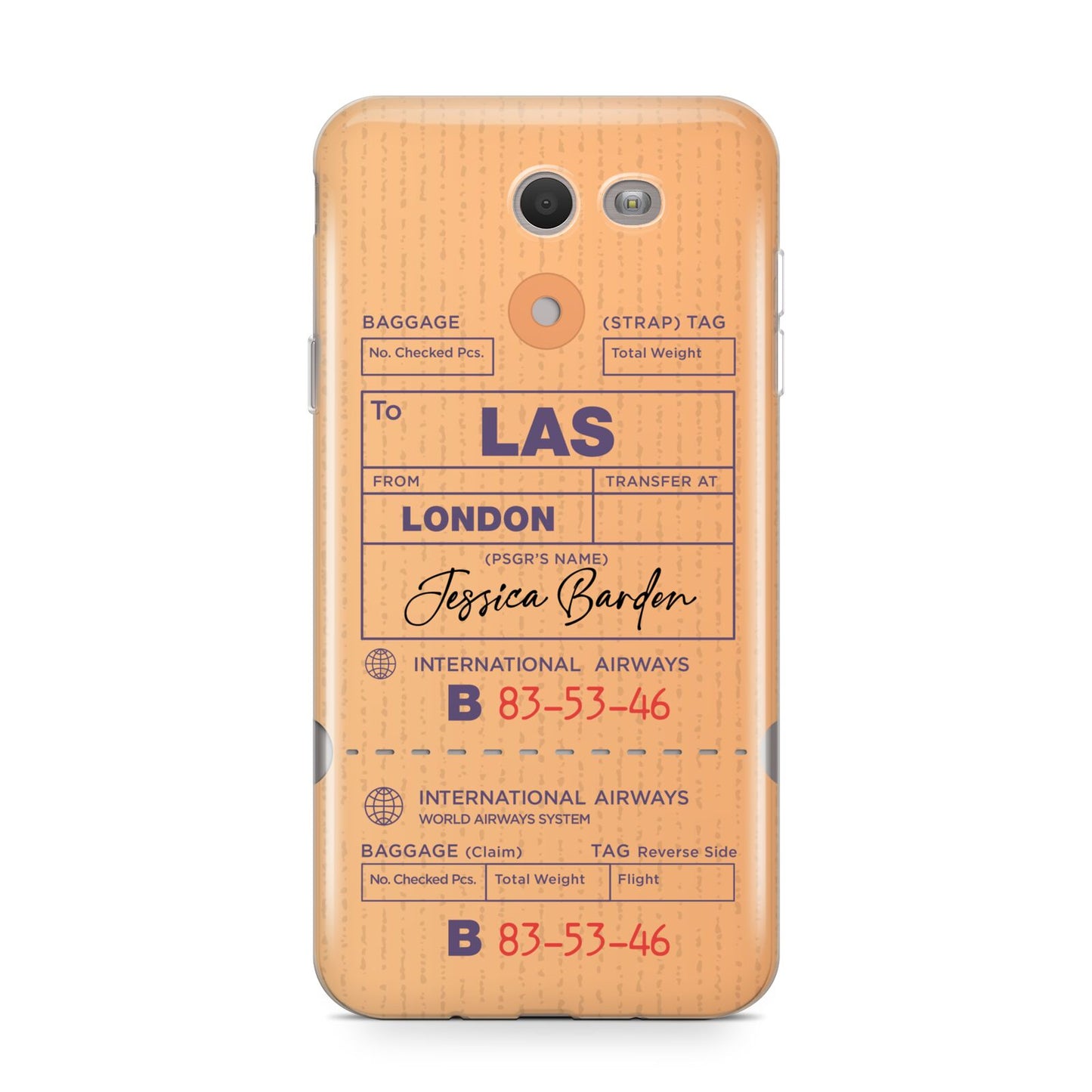 Personalised Luggage Tag Samsung Galaxy J7 2017 Case