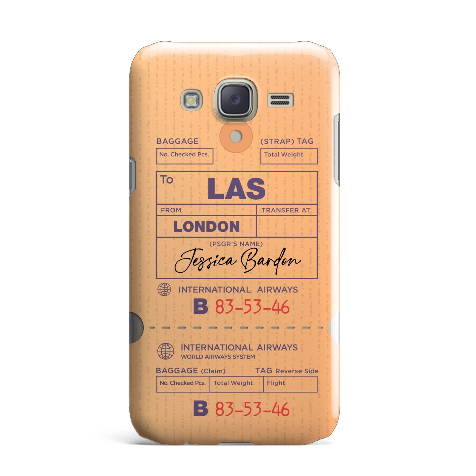 Personalised Luggage Tag Samsung Galaxy J7 Case