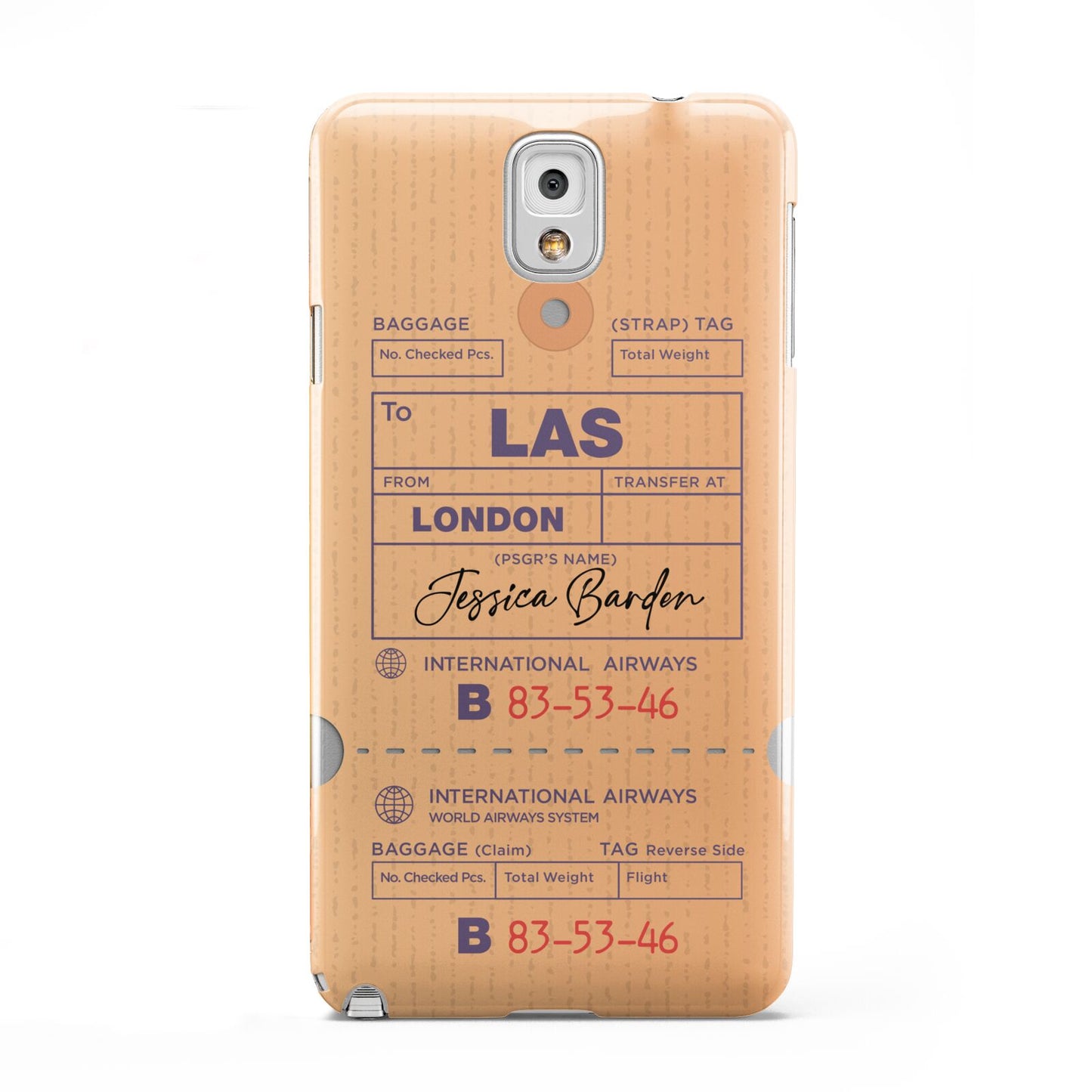 Personalised Luggage Tag Samsung Galaxy Note 3 Case