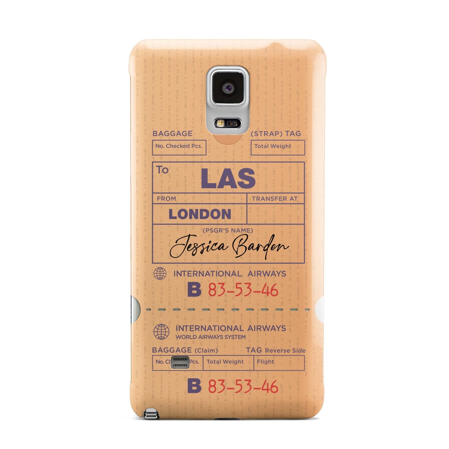 Personalised Luggage Tag Samsung Galaxy Note 4 Case