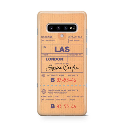 Personalised Luggage Tag Samsung Galaxy S10 Case
