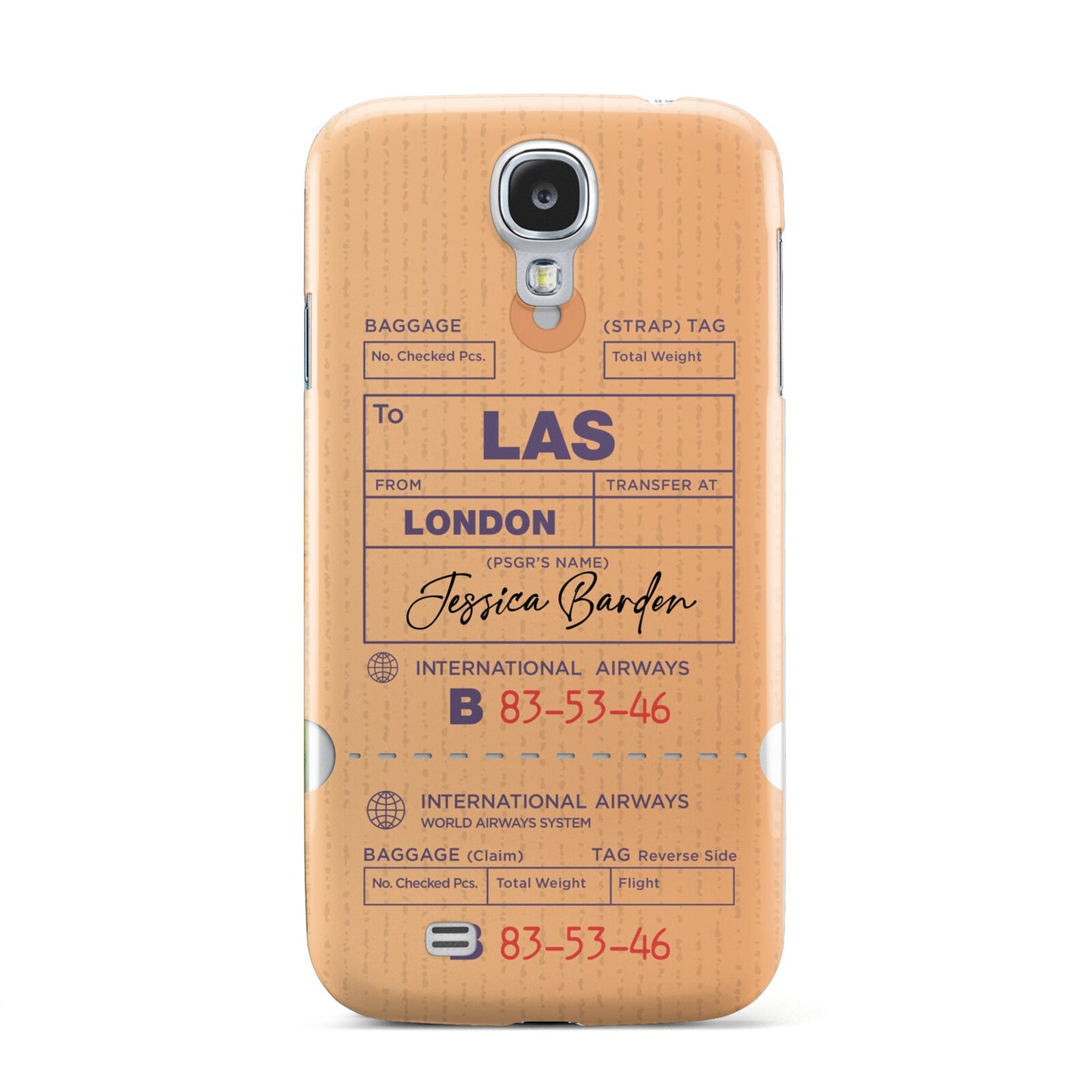 Personalised Luggage Tag Samsung Galaxy S4 Case