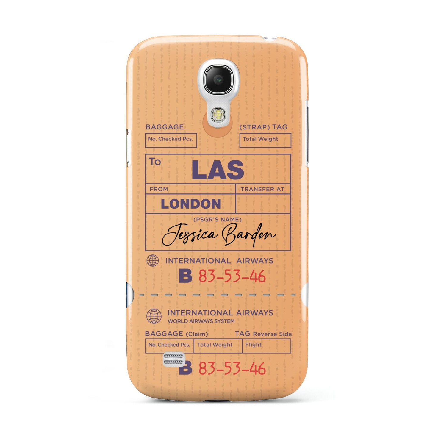 Personalised Luggage Tag Samsung Galaxy S4 Mini Case