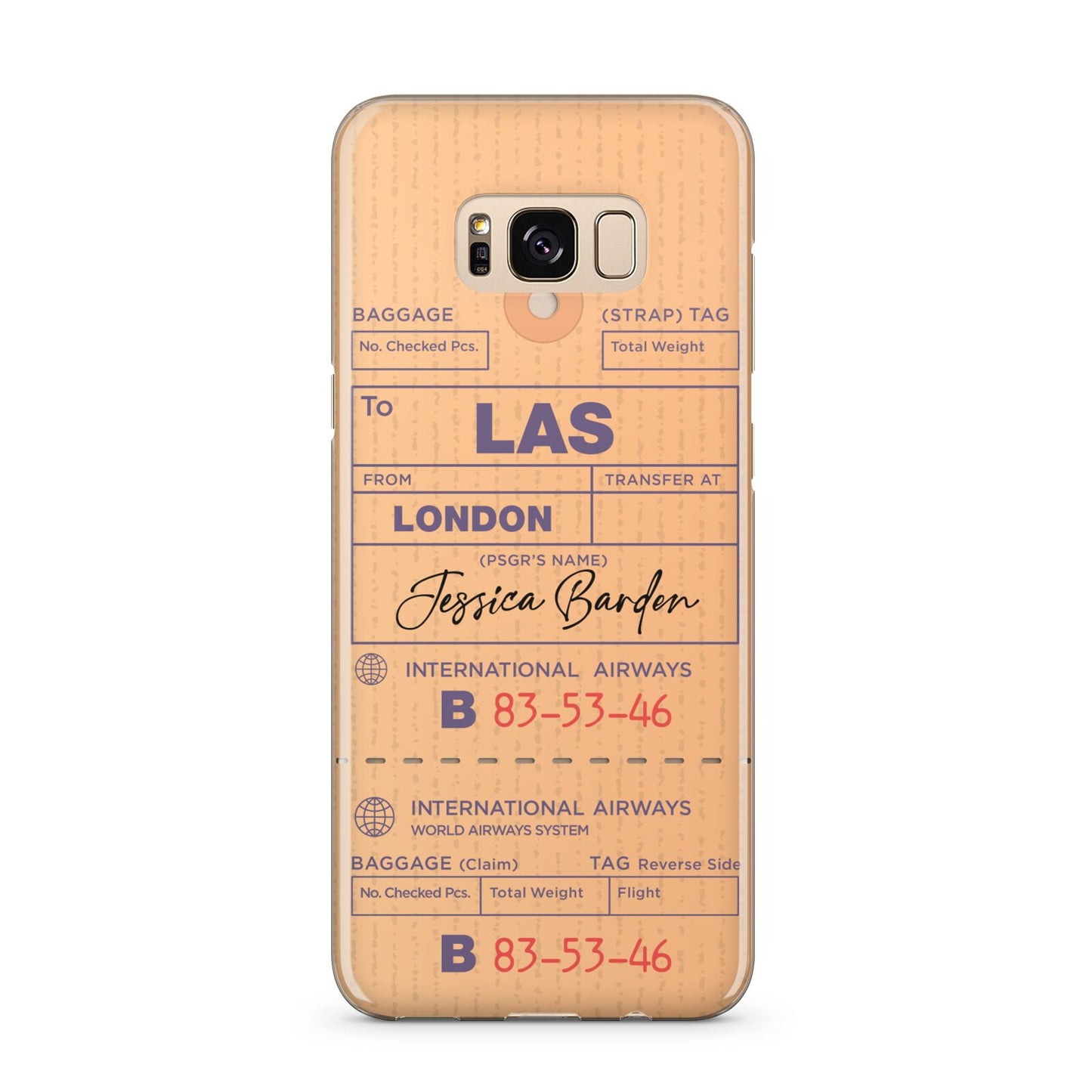 Personalised Luggage Tag Samsung Galaxy S8 Plus Case