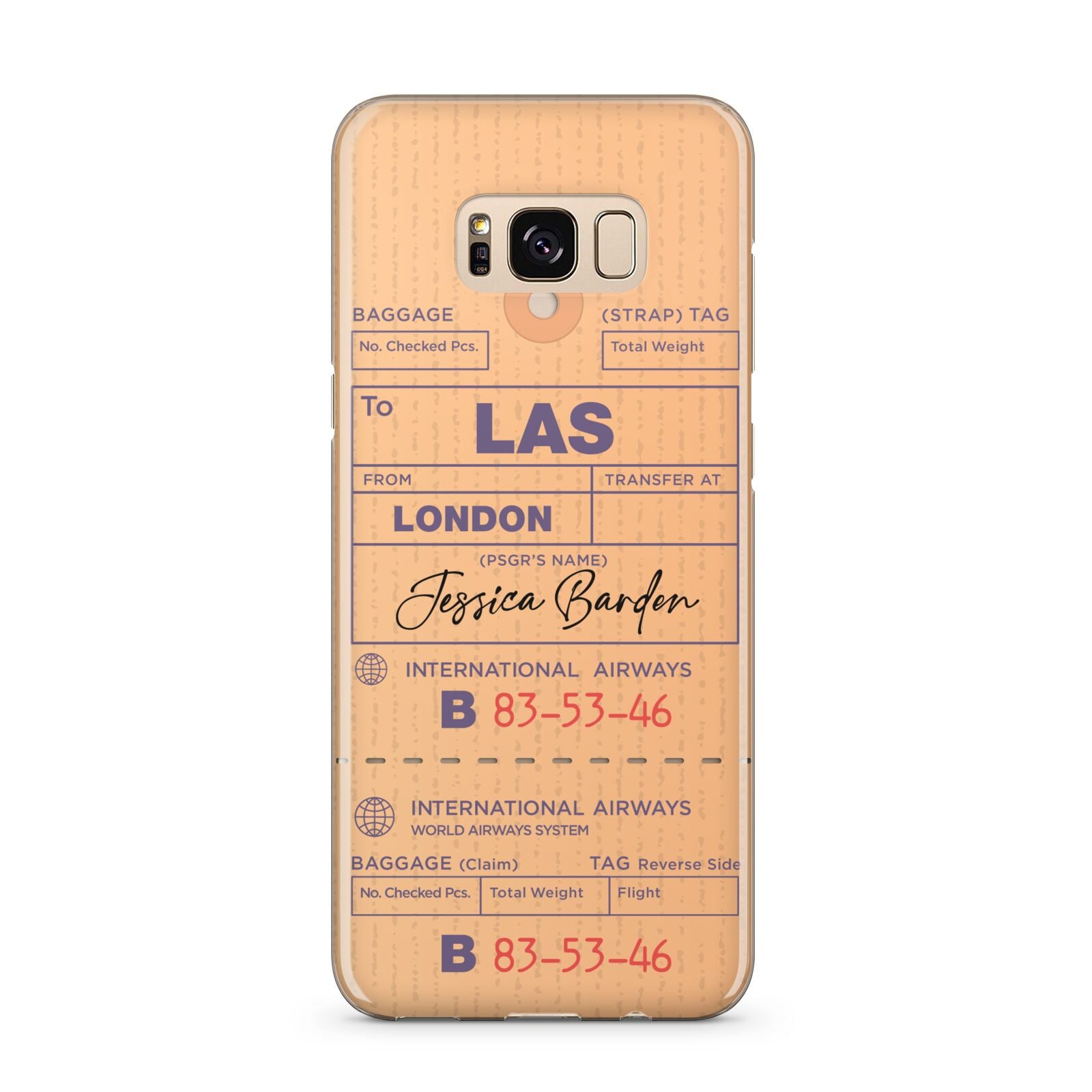 Personalised Luggage Tag Samsung Galaxy S8 Plus Case
