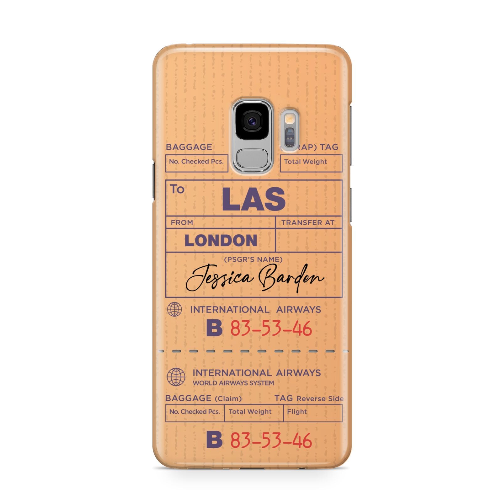 Personalised Luggage Tag Samsung Galaxy S9 Case