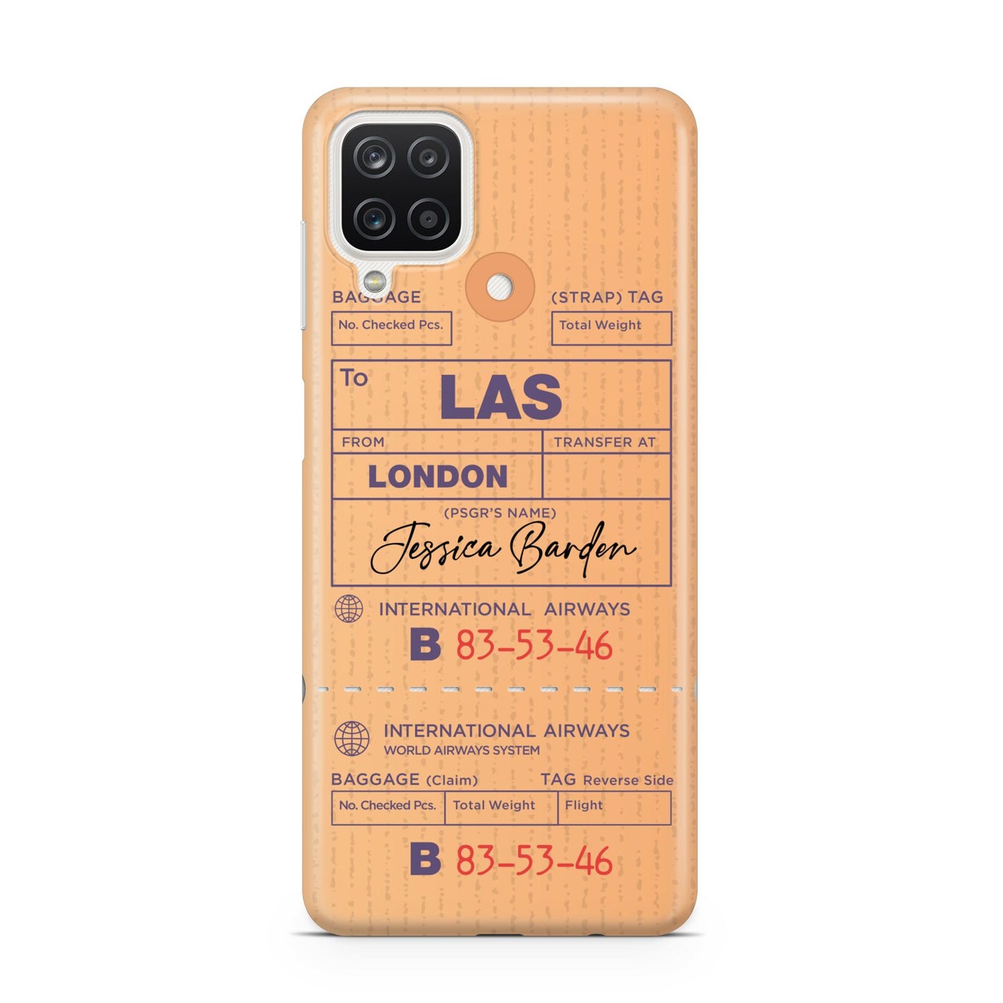 Personalised Luggage Tag Samsung M12 Case