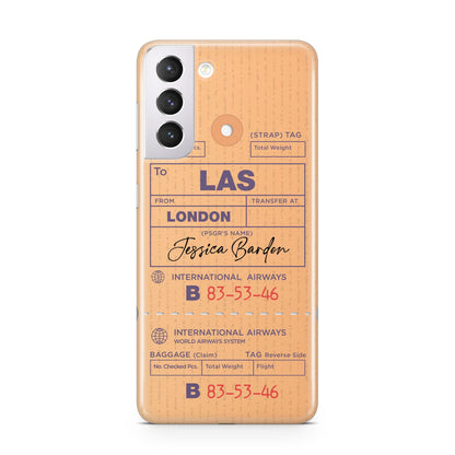Personalised Luggage Tag Samsung S21 Case