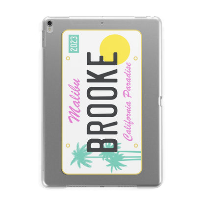 Personalised Malibu License Plate Apple iPad Silver Case