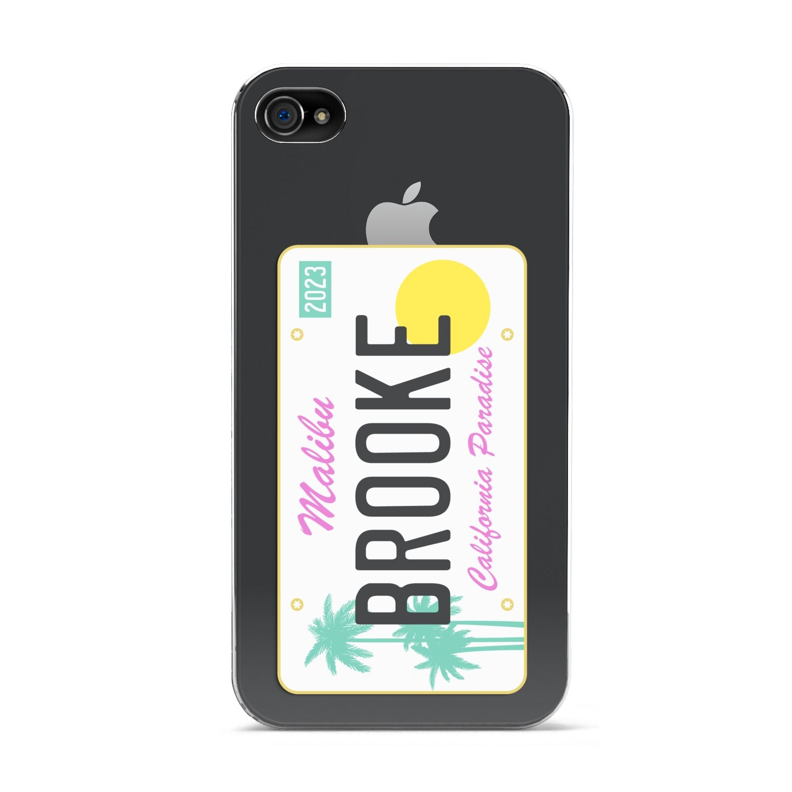 Personalised Malibu License Plate Apple iPhone 4s Case