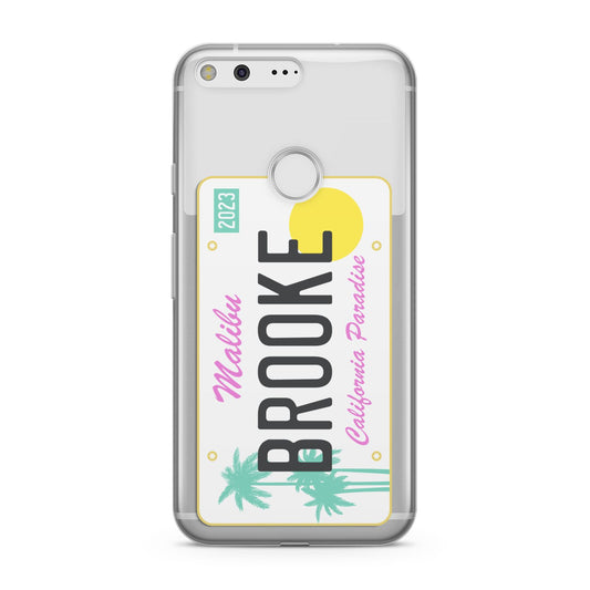 Personalised Malibu License Plate Google Pixel Case