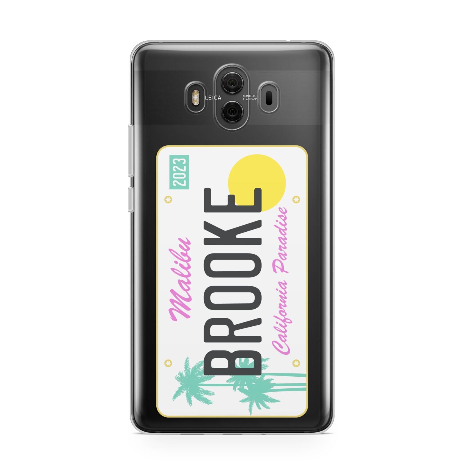 Personalised Malibu License Plate Huawei Mate 10 Protective Phone Case