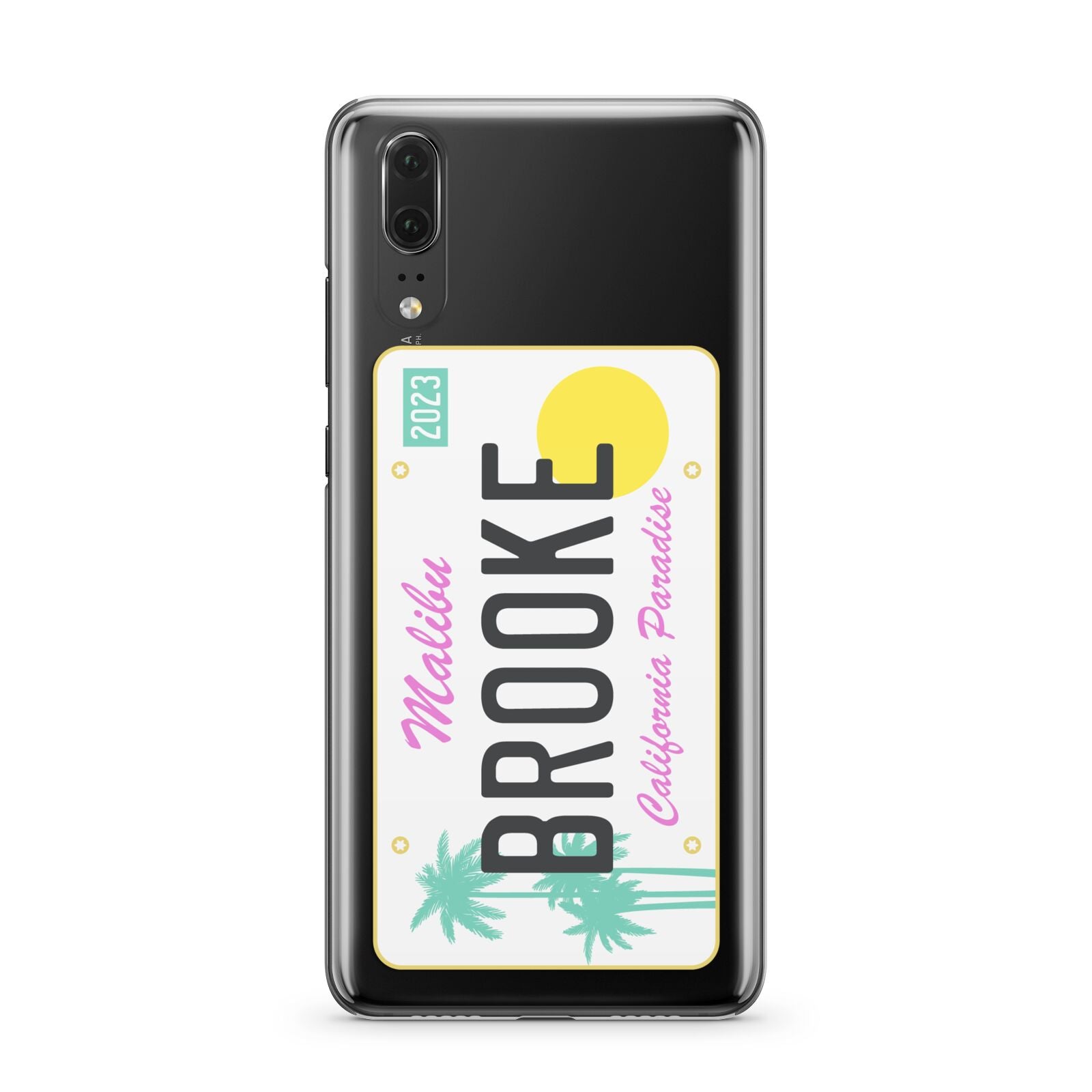 Personalised Malibu License Plate Huawei P20 Phone Case