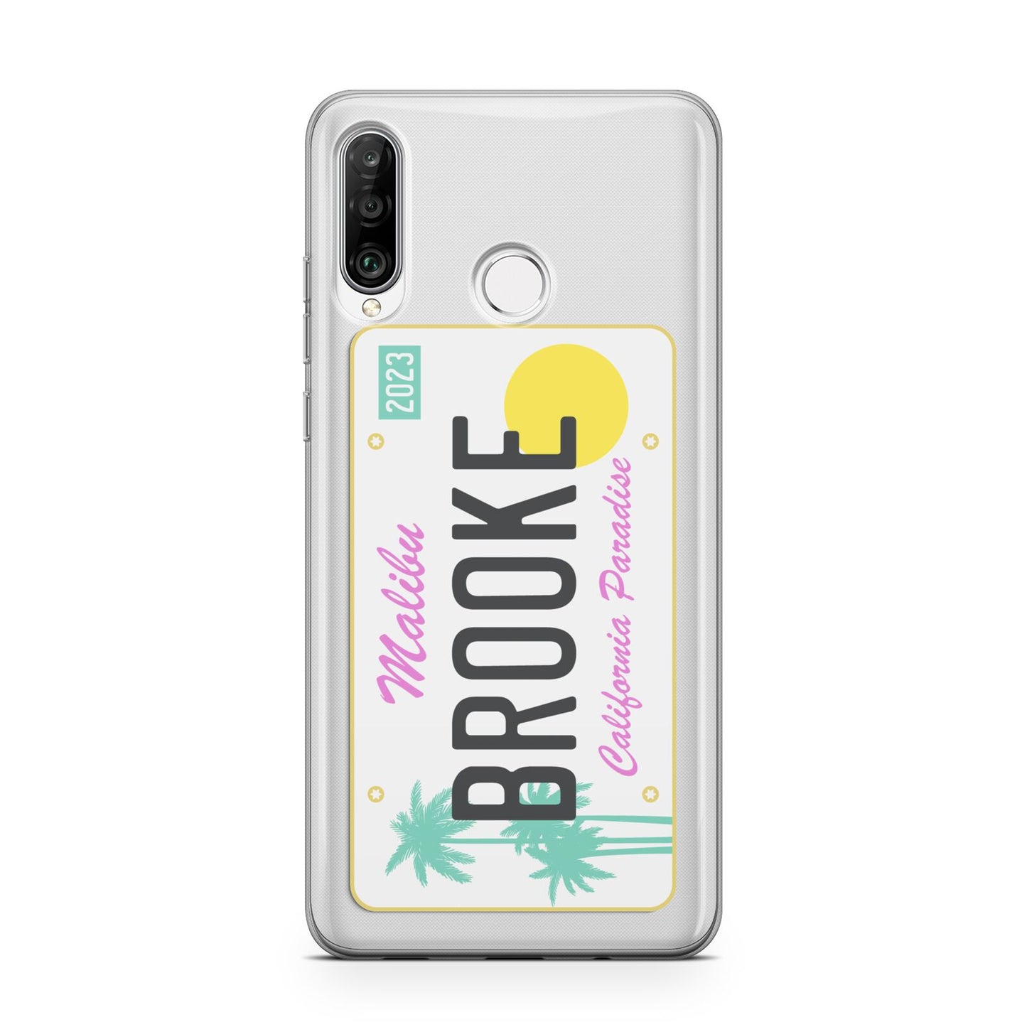 Personalised Malibu License Plate Huawei P30 Lite Phone Case