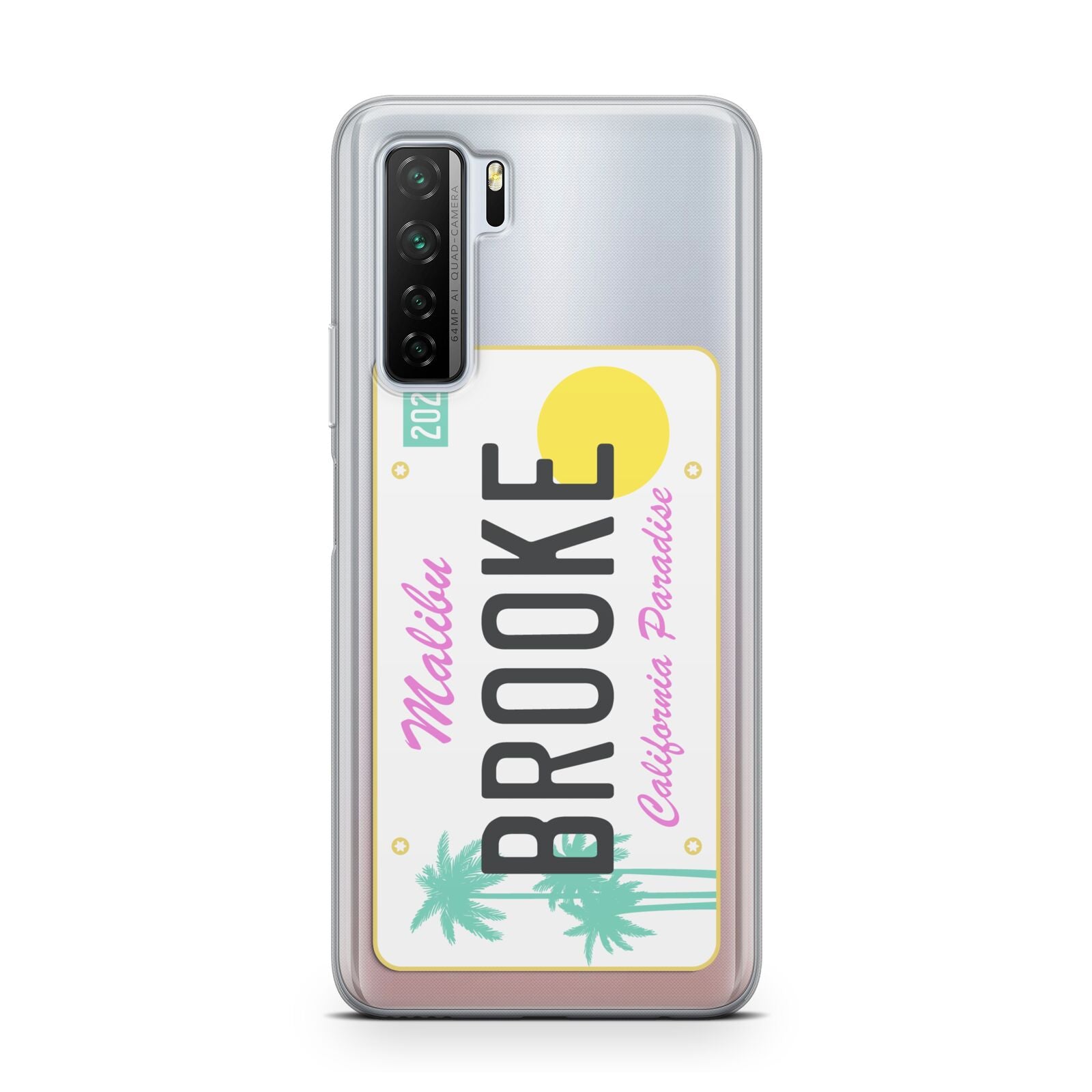 Personalised Malibu License Plate Huawei P40 Lite 5G Phone Case