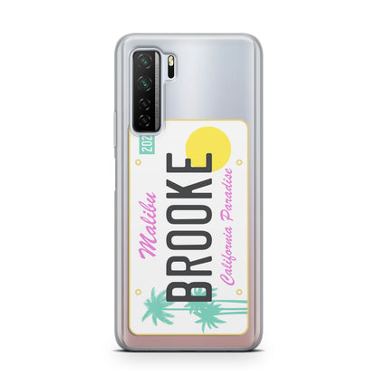 Personalised Malibu License Plate Huawei P40 Lite 5G Phone Case