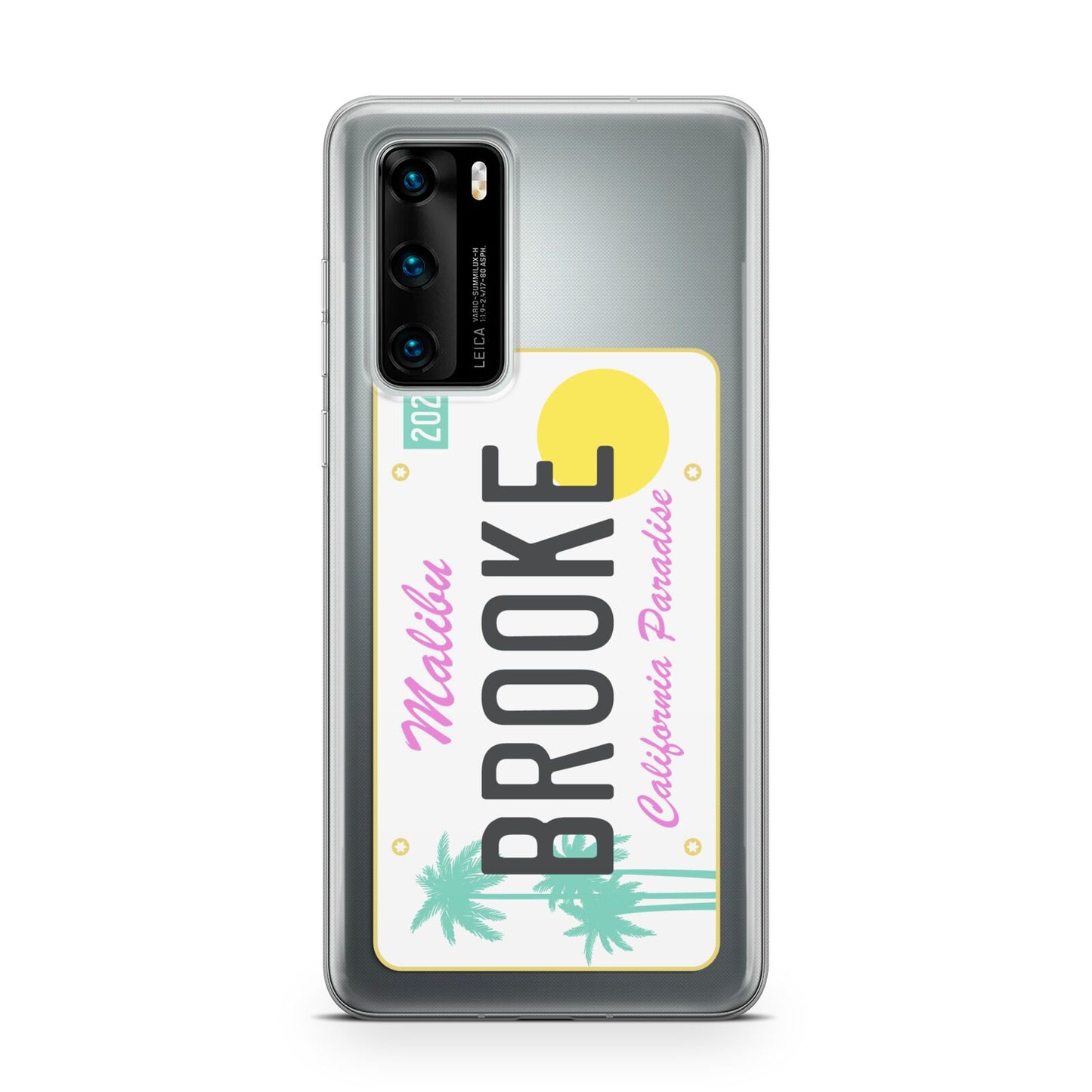 Personalised Malibu License Plate Huawei P40 Phone Case