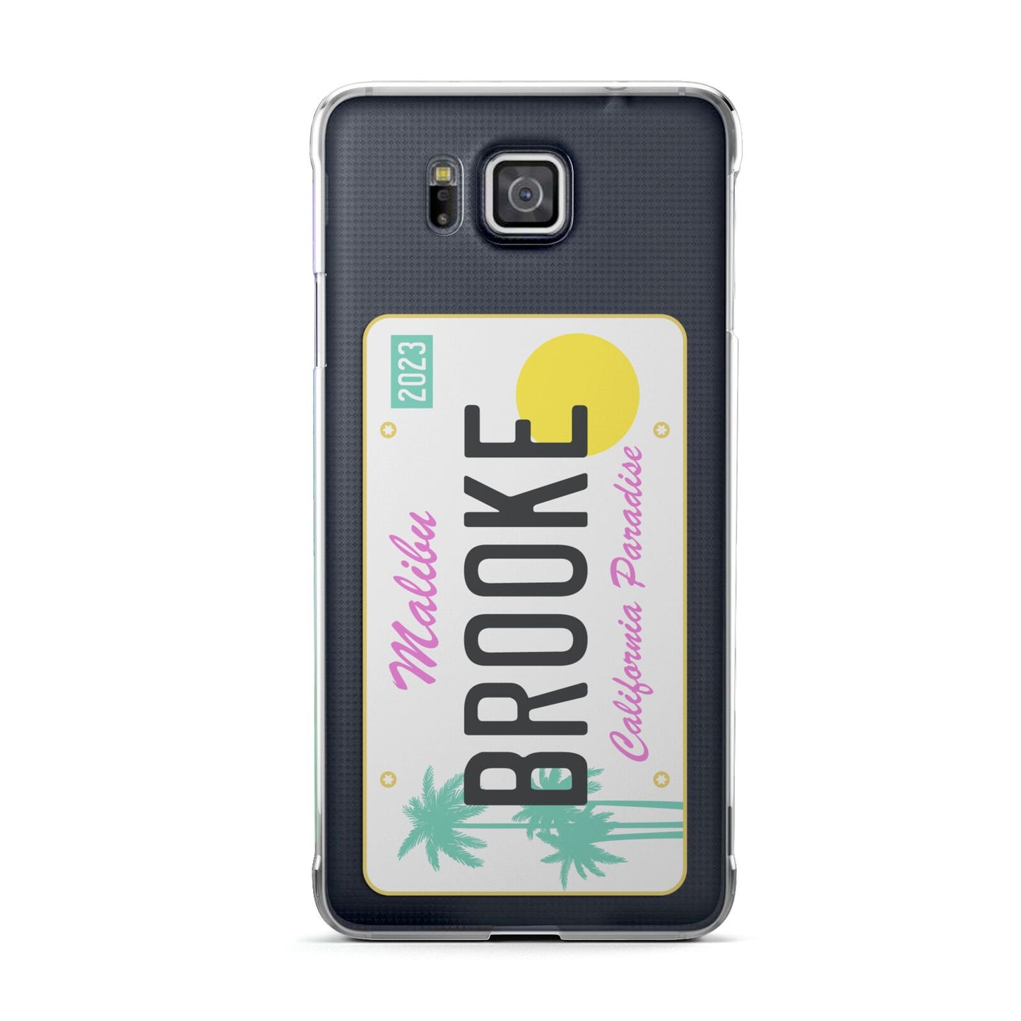 Personalised Malibu License Plate Samsung Galaxy Alpha Case