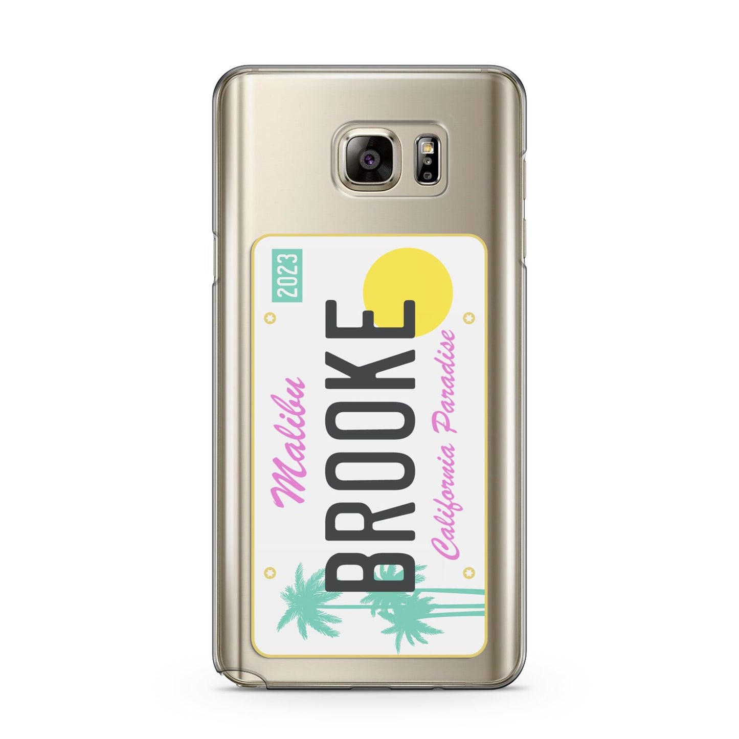 Personalised Malibu License Plate Samsung Galaxy Note 5 Case