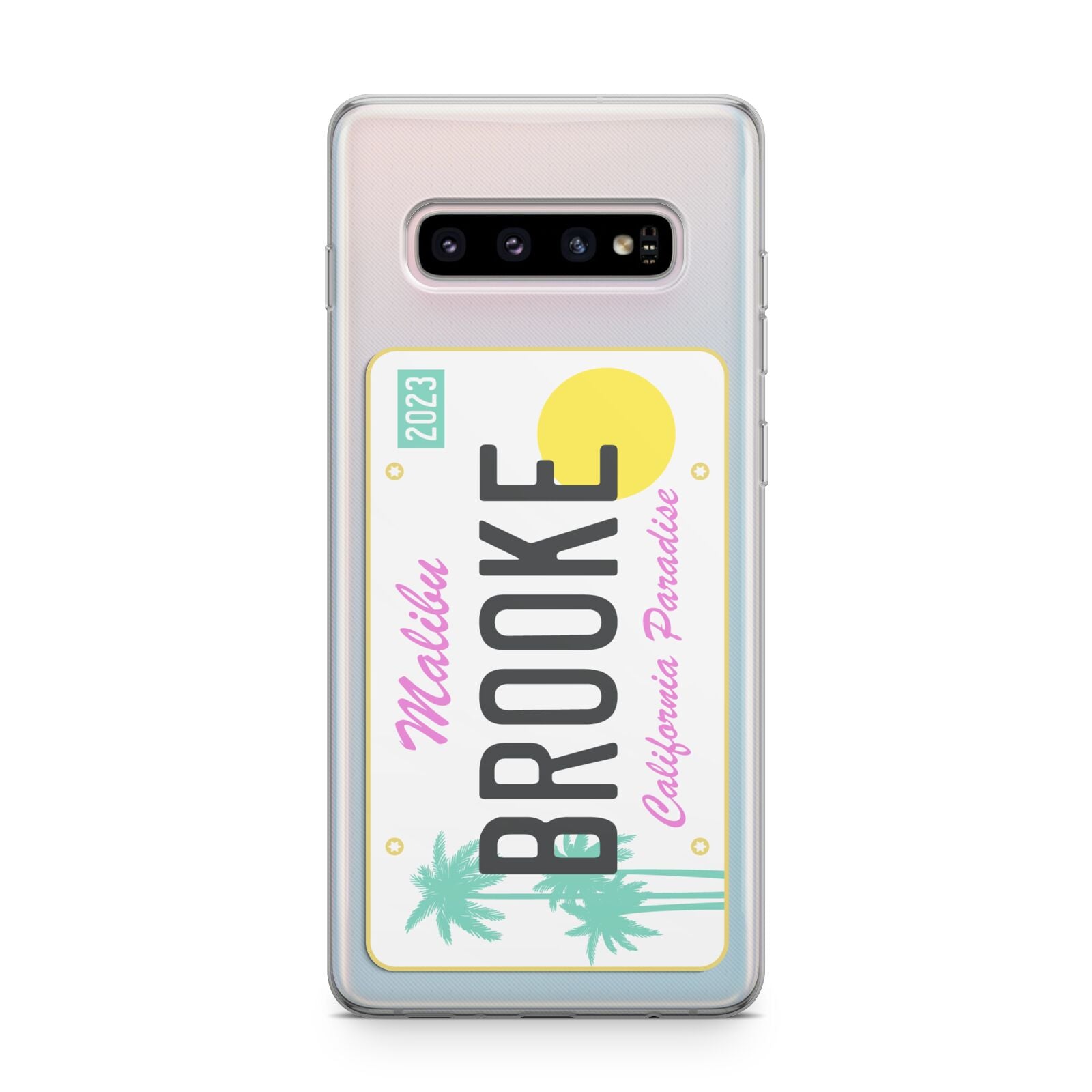 Personalised Malibu License Plate Samsung Galaxy S10 Plus Case