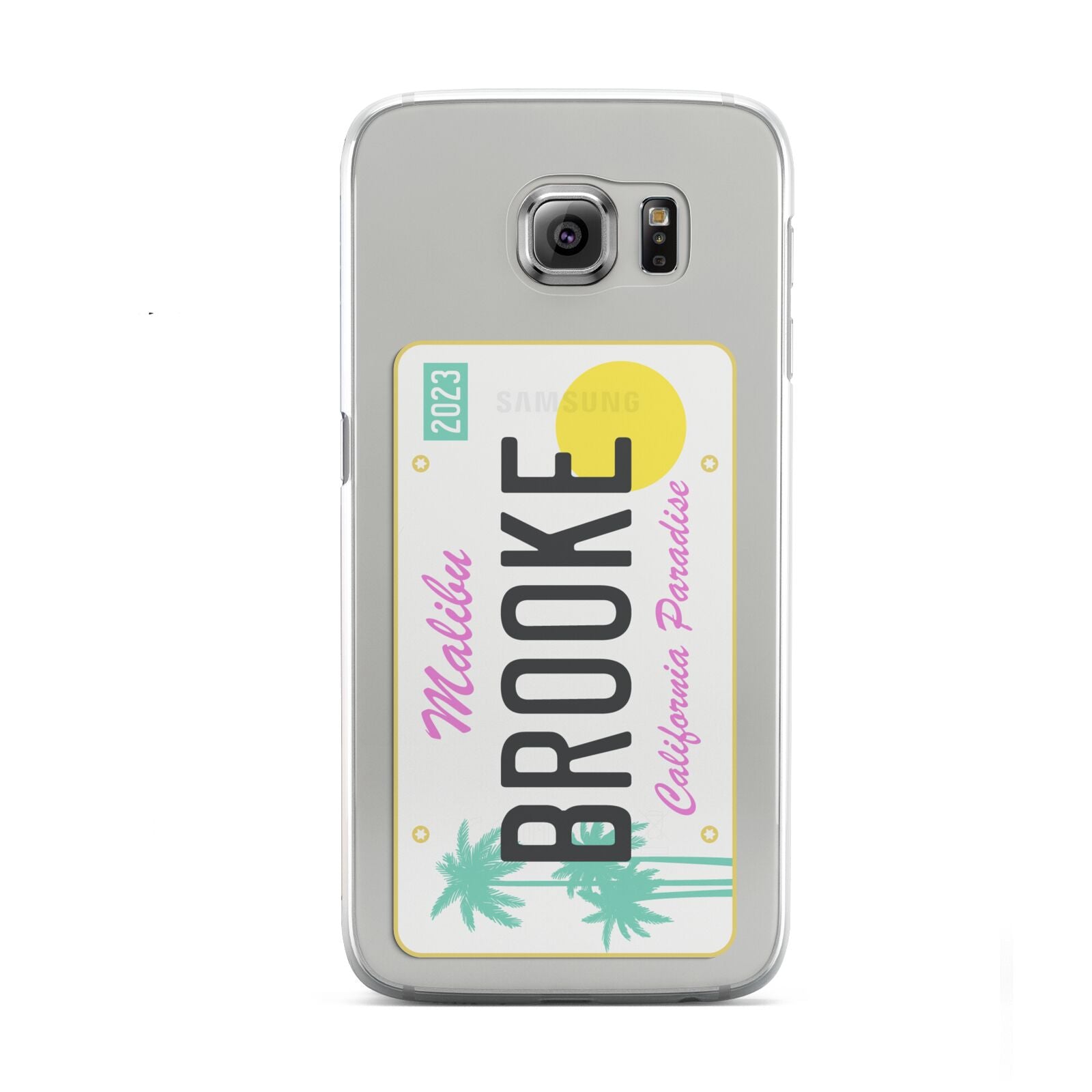 Personalised Malibu License Plate Samsung Galaxy S6 Case