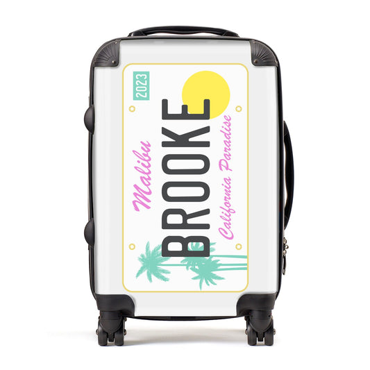 Personalised Malibu License Plate Suitcase