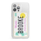 Personalised Malibu License Plate iPhone 13 Pro Max Clear Bumper Case