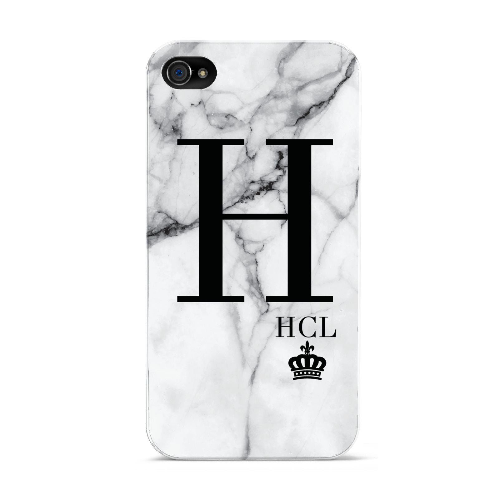 Personalised Marble Big Small Initials Apple iPhone 4s Case
