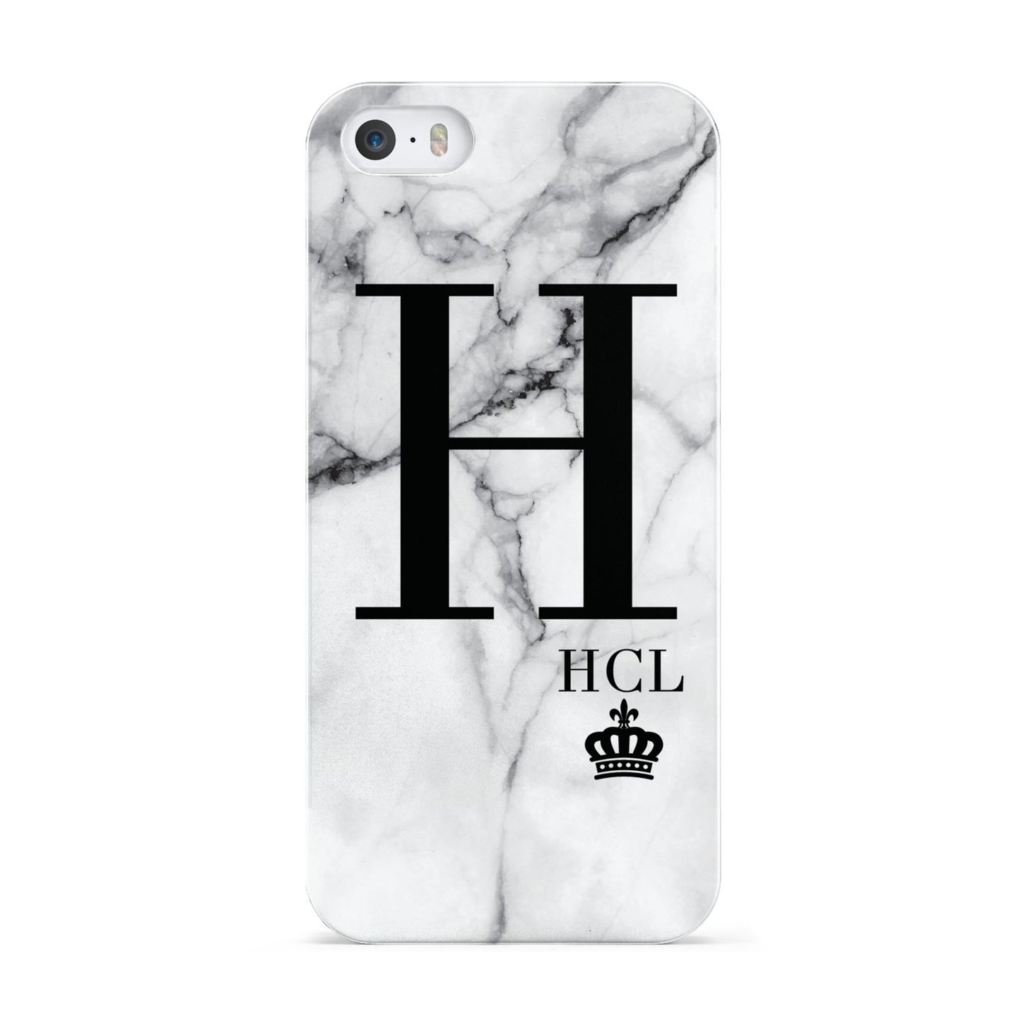 Personalised Marble Big Small Initials Apple iPhone 5 Case