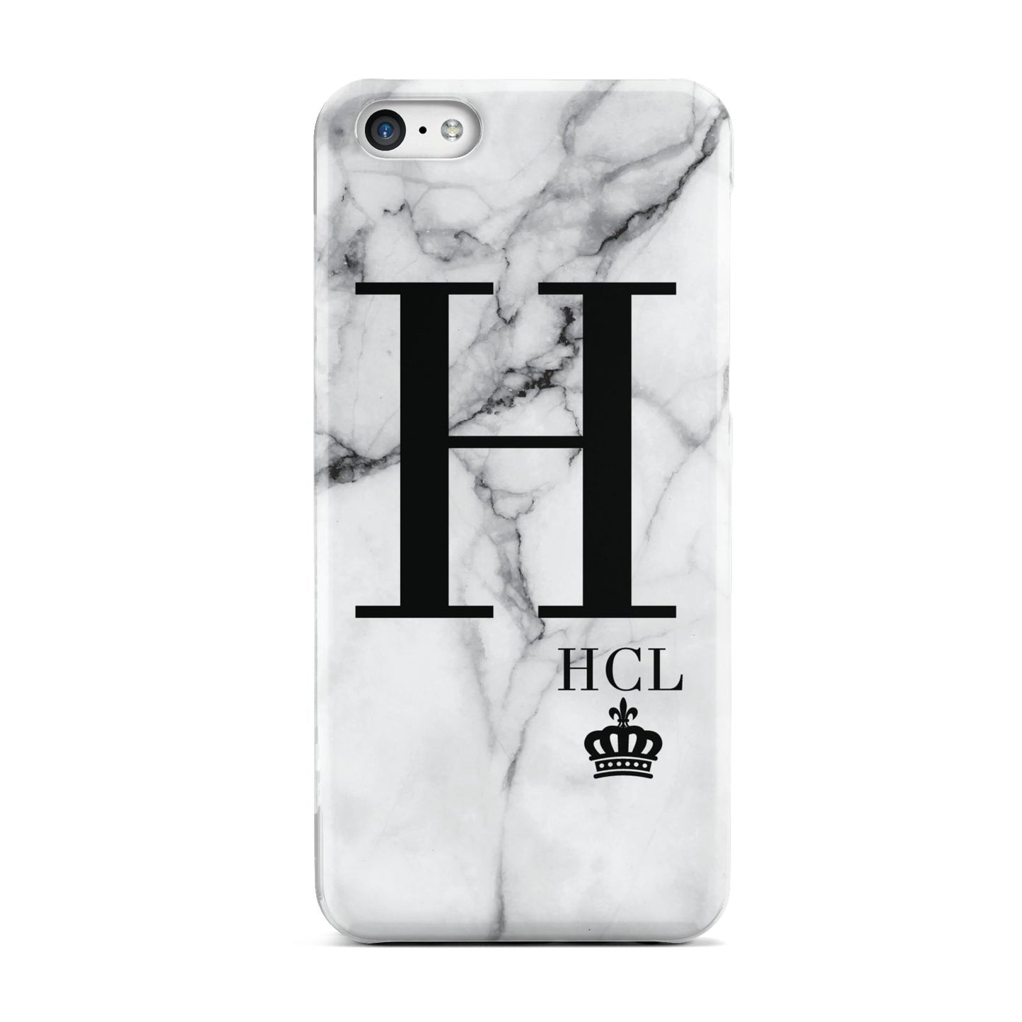 Personalised Marble Big Small Initials Apple iPhone 5c Case