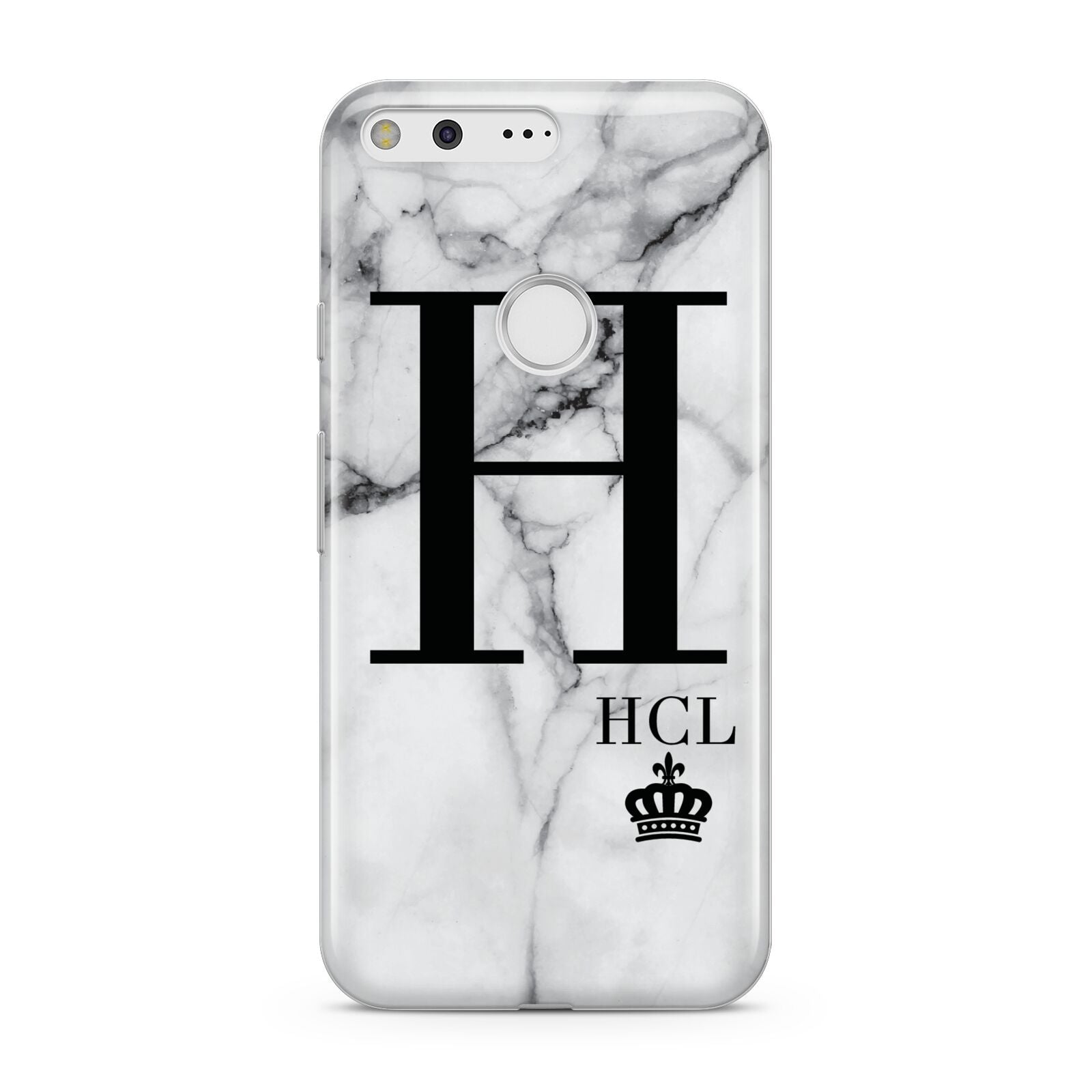 Personalised Marble Big Small Initials Google Pixel Case