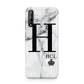 Personalised Marble Big Small Initials Huawei Enjoy 10s Phone Case