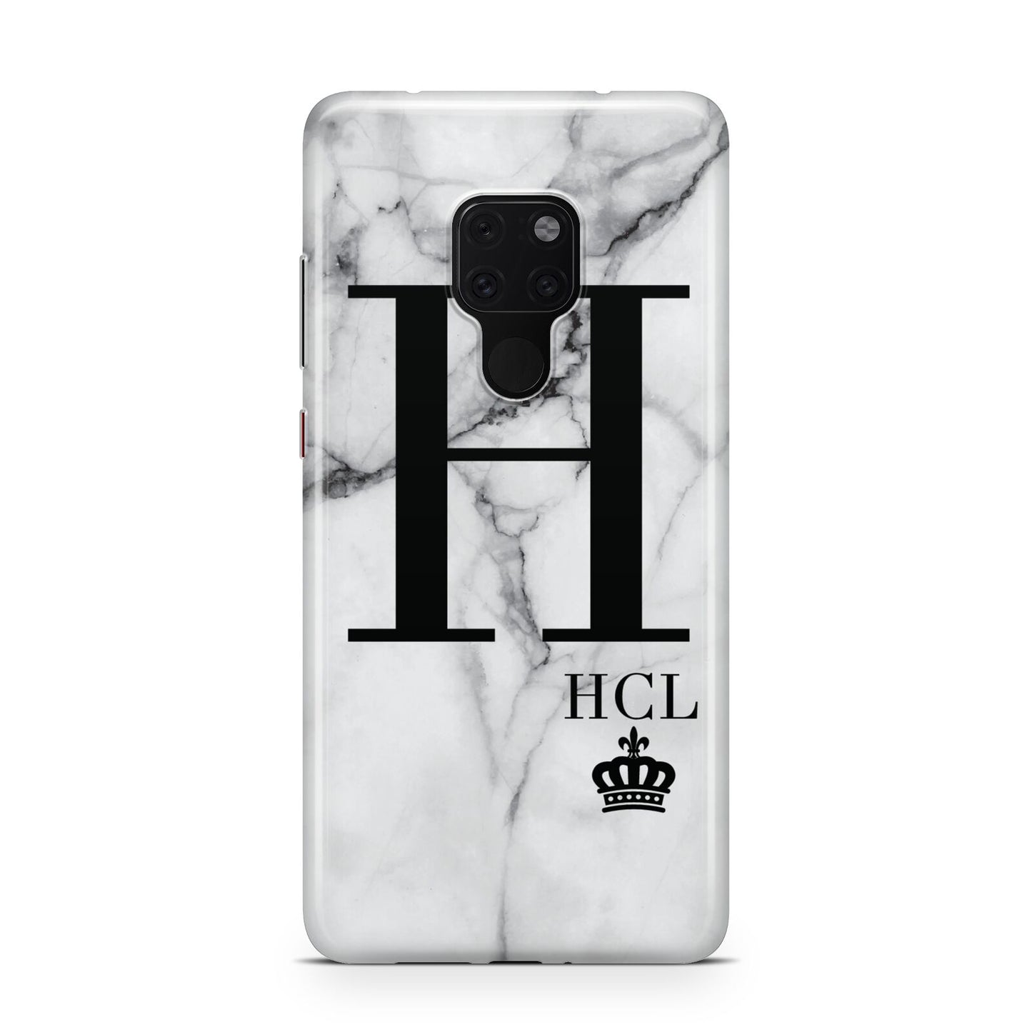 Personalised Marble Big Small Initials Huawei Mate 20 Phone Case