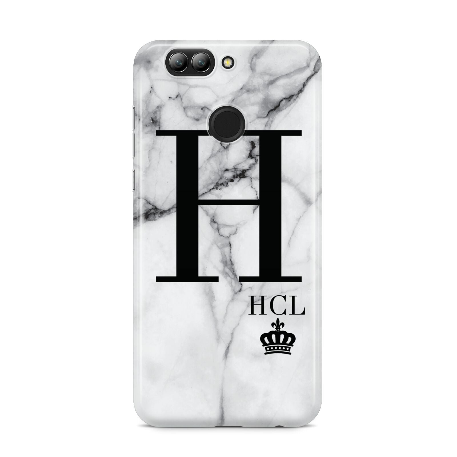 Personalised Marble Big Small Initials Huawei Nova 2s Phone Case