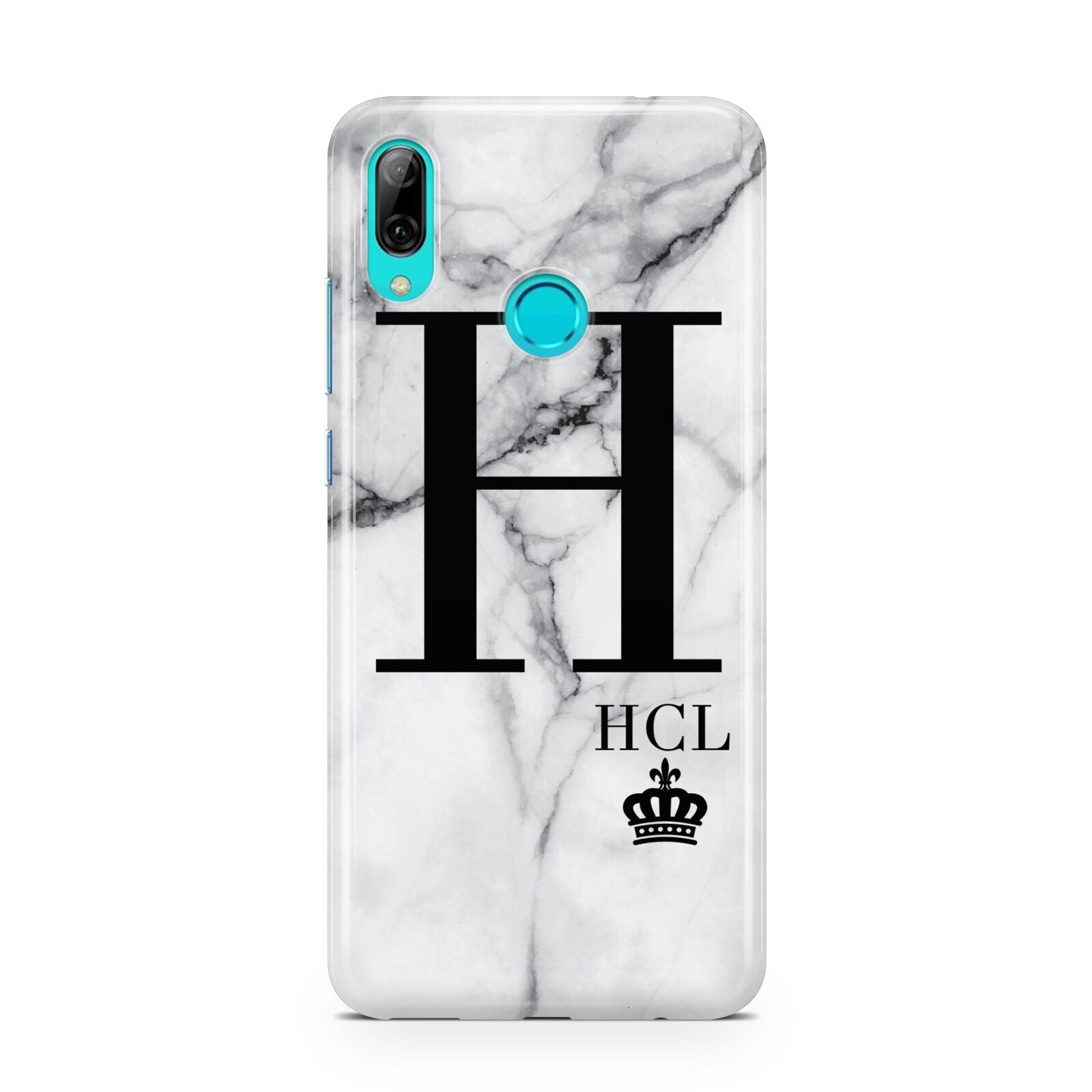 Personalised Marble Big Small Initials Huawei P Smart 2019 Case