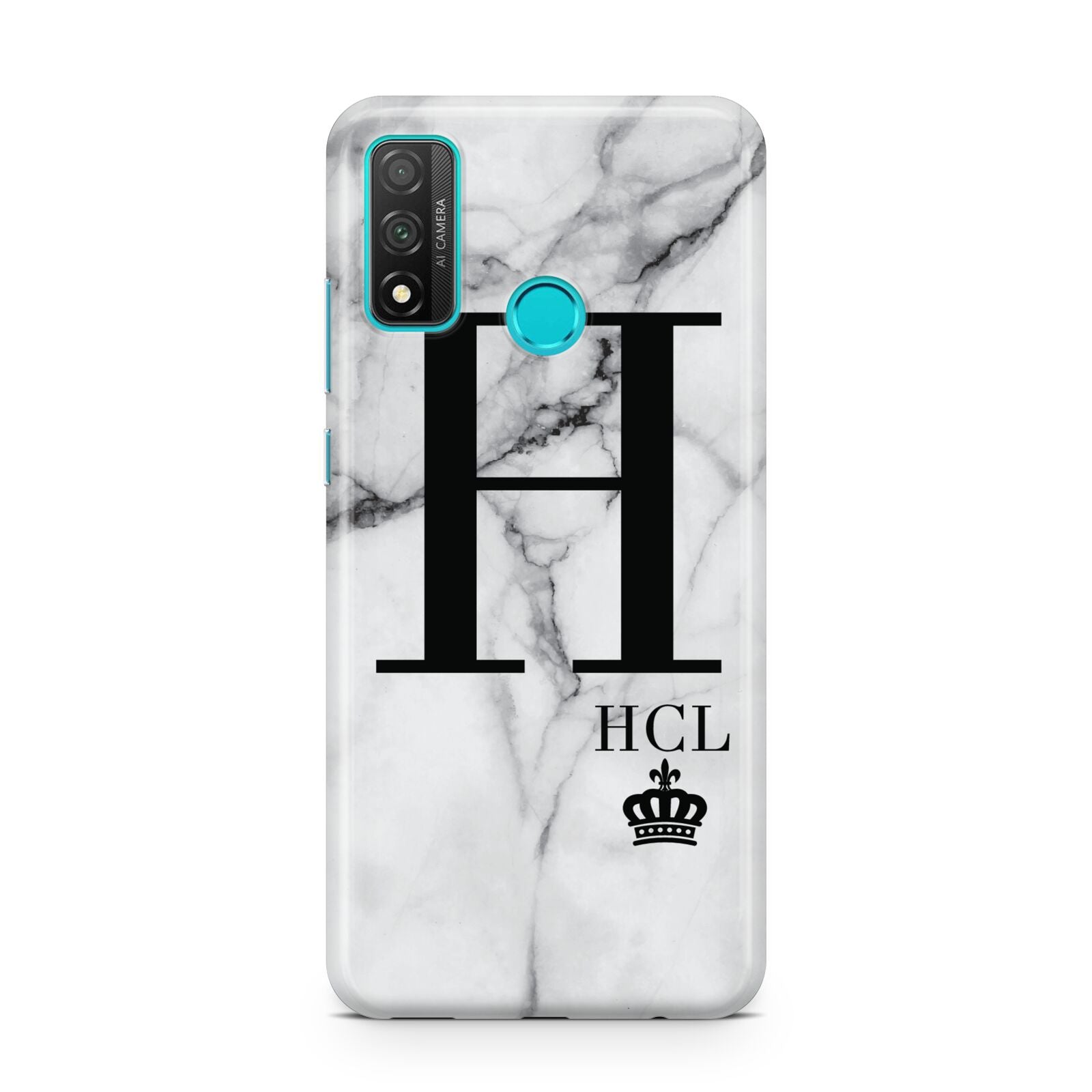 Personalised Marble Big Small Initials Huawei P Smart 2020