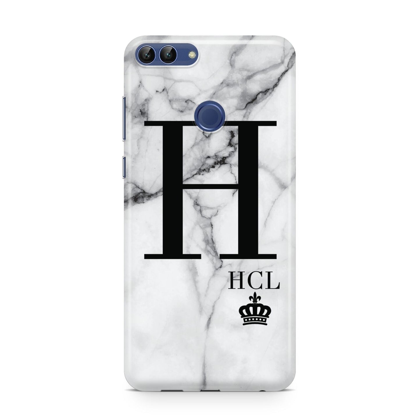 Personalised Marble Big Small Initials Huawei P Smart Case