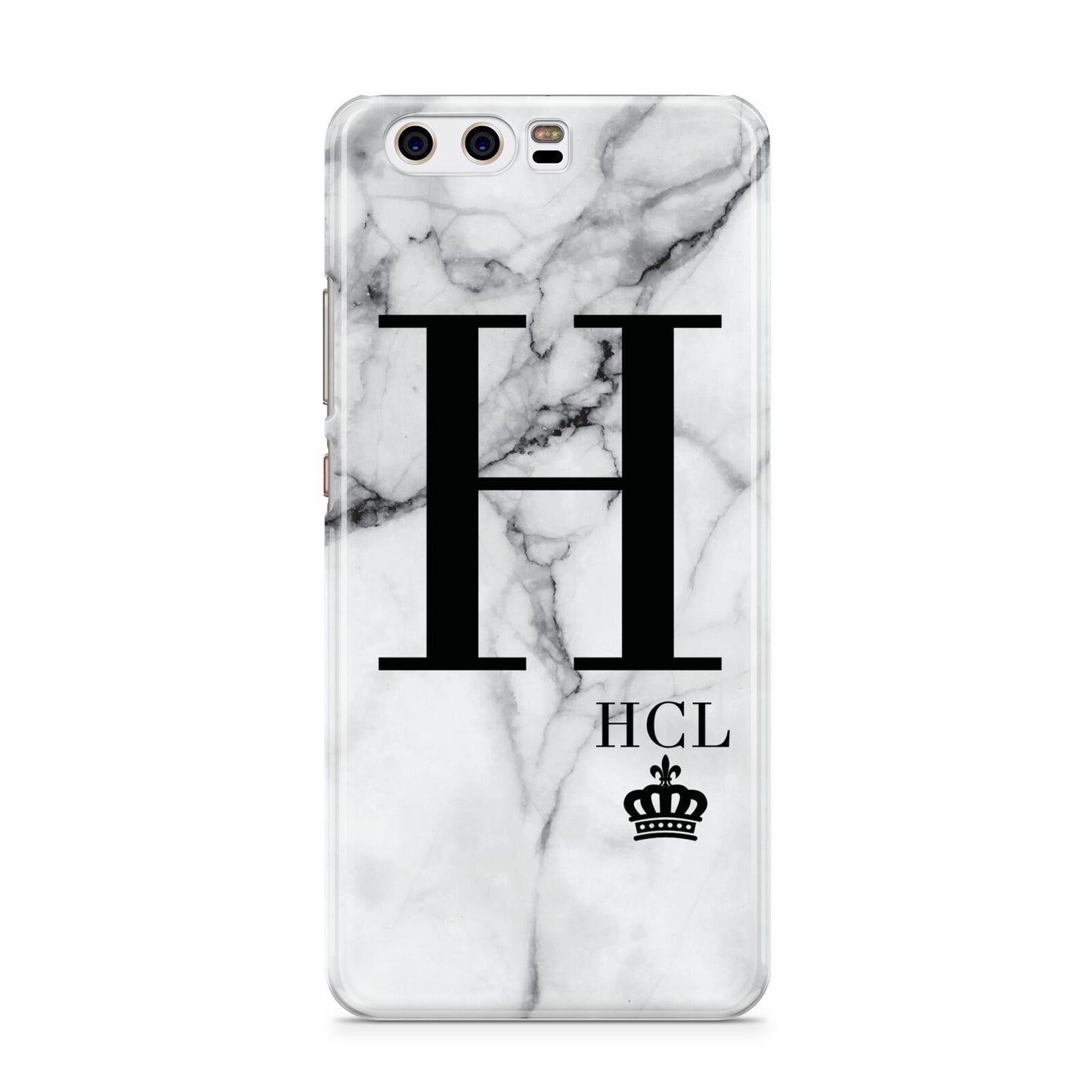 Personalised Marble Big Small Initials Huawei P10 Phone Case