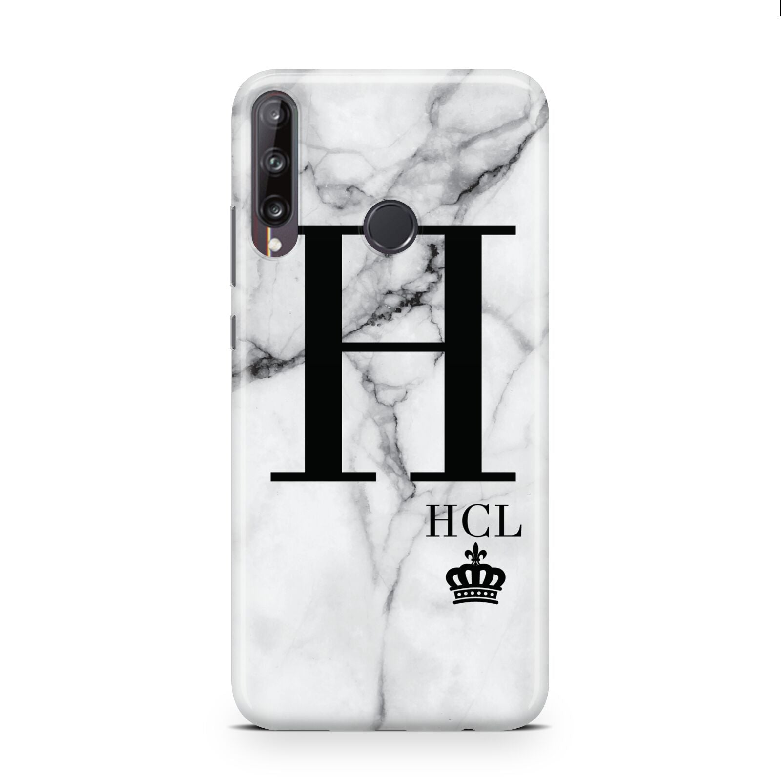 Personalised Marble Big Small Initials Huawei P40 Lite E Phone Case