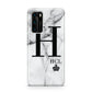Personalised Marble Big Small Initials Huawei P40 Phone Case