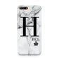 Personalised Marble Big Small Initials Huawei Y6 2018
