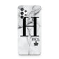 Personalised Marble Big Small Initials Samsung A32 5G Case